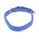 Soft Foam Comfortable Durable Use Adjustable Padded Nylon Pet Puppy Dog Basic Collar Safety Neck Strap Blue S
