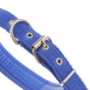 Soft Foam Comfortable Durable Use Adjustable Padded Nylon Pet Puppy Dog Basic Collar Safety Neck Strap Blue M