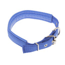 Soft Foam Comfortable Durable Use Adjustable Padded Nylon Pet Puppy Dog Basic Collar Safety Neck Strap Blue M