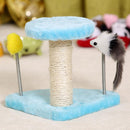 Cute Cat Climber Shelf Scratching Post Tree Pole Scratcher Kitten Gym House