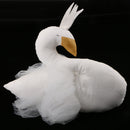 Elegant Swan With Princess Skirt Design Kids Baby Plush Throw Pillow Bolster Toy Photography Props-White