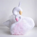Elegant Swan With Princess Skirt Design Kids Baby Plush Throw Pillow Bolster Toy Photography Props-Pink