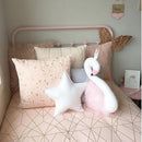 Elegant Swan With Princess Skirt Design Kids Baby Plush Throw Pillow Bolster Toy Photography Props-Pink