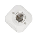 Plastic E27 Lamp Holder Screw Light Bulb Socket Holder Lamp Bulb Converter Adapter with Porcelain Head, AC 220V-250V