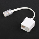 1 Piece Telephone Phone Extension Cord Landline Flash Cable Line Jack RJ45 to RJ11, 245mm