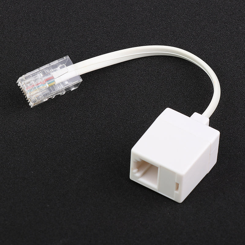 1 Piece Telephone Phone Extension Cord Landline Flash Cable Line Jack RJ45 to RJ11, 245mm