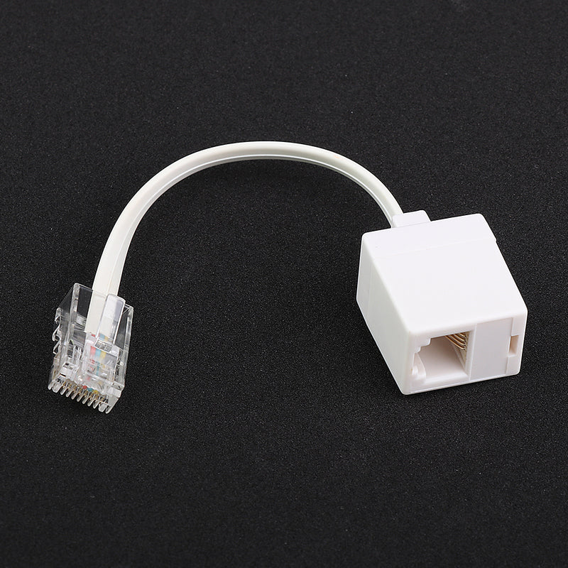 1 Piece Telephone Phone Extension Cord Landline Flash Cable Line Jack RJ45 to RJ11, 245mm