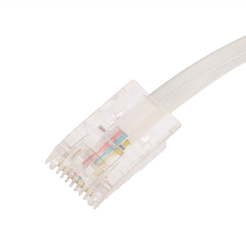 1 Piece Telephone Phone Extension Cord Landline Flash Cable Line Jack RJ45 to RJ11, 245mm