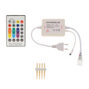 220V High Voltage LED Light Strip Light Controller RGB LED RF Remote Control with Music Modes- EU Plug