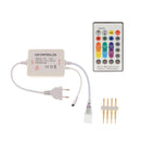 220V High Voltage LED Light Strip Light Controller RGB LED RF Remote Control with Music Modes- EU Plug