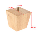 PACK 4 Furniture Feet Sofa Leg Solid Wood Square Cone Shape Burlywood