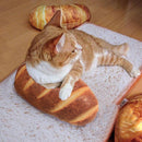 Creative Simulation Plush Bread Shape Pillow Plush Nap Cushion Pet Cat Toy Size L