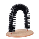 Multi-purpose Pet Cat Arch Groomer Massager Brush with Scratching Board Pad