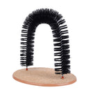 Multi-purpose Pet Cat Arch Groomer Massager Brush with Scratching Board Pad
