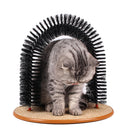 Multi-purpose Pet Cat Arch Groomer Massager Brush with Scratching Board Pad