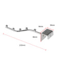 25*25 Iron Hanger Row Five Beads hanging hats scarfs coats bags for Square Tube Hooks and Hangers Storage