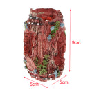 Mini Broken Barrel Ornament for Aquarium Fish Tank Background Decoration Red