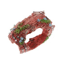 Mini Broken Barrel Ornament for Aquarium Fish Tank Background Decoration Red