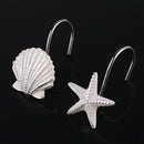 12pcs/Set Shower Curtain Hooks Resin Shell Starfish Slide Bathroom Decoration Hot