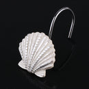 12pcs/Set Shower Curtain Hooks Resin Shell Starfish Slide Bathroom Decoration Hot