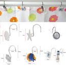 12pcs/Set Shower Curtain Hooks Resin Shell Starfish Slide Bathroom Decoration Hot