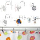 12pcs/Set Shower Curtain Hooks Resin Shell Starfish Slide Bathroom Decoration Hot