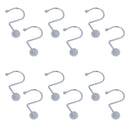 12 Pieces Heavy Duty Shower Curtain Ring Hook Bathroom Drape Panel Holder Hanger
