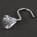 12 Pcs Crystal Diamond Cut Curtain Hooks Shower Curtain Set for Bathroom and Living Room