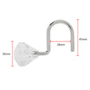 12 Pcs Crystal Diamond Cut Curtain Hooks Shower Curtain Set for Bathroom and Living Room