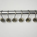 12pcs/Set Shower Curtain Hooks Zinc Alloy Shell Slide Bathroom Decoration Hot