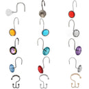 12pcs/Set Shower Curtain Hooks Zinc Alloy Shell Slide Bathroom Decoration Hot