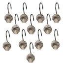 12pcs/Set Shower Curtain Hooks Zinc Alloy Shell Slide Bathroom Decoration Hot