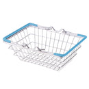 Wire Household Storage Pantry Organiser Basket Kitchen Cabinet Cupboard Divider Blue