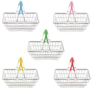Wire Household Storage Pantry Organiser Basket Kitchen Cabinet Cupboard Divider Blue