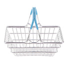 Wire Household Storage Pantry Organiser Basket Kitchen Cabinet Cupboard Divider Blue