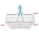 Wire Household Storage Pantry Organiser Basket Kitchen Cabinet Cupboard Divider Blue