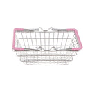 Wire Household Storage Pantry Organiser Basket Kitchen Cabinet Cupboard Divider Pink
