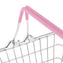Wire Household Storage Pantry Organiser Basket Kitchen Cabinet Cupboard Divider Pink