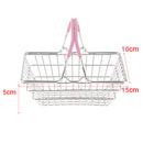 Wire Household Storage Pantry Organiser Basket Kitchen Cabinet Cupboard Divider Pink