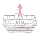 Wire Household Storage Pantry Organiser Basket Kitchen Cabinet Cupboard Divider Pink