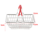 Wire Household Storage Pantry Organiser Basket Kitchen Cabinet Cupboard Divider Red