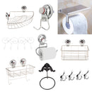 Non Rust Stainless Steel Bath Shower Suction Basket Caddy Bathroom Storage Tidy