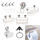Non Rust Stainless Steel Bath Shower Suction Basket Caddy Bathroom Storage Tidy