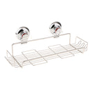Non Rust Stainless Steel Bath Shower Suction Basket Caddy Bathroom Storage Tidy