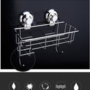 Non Rust Stainless Steel Bath Shower Suction Basket Caddy Bathroom Storage Tidy
