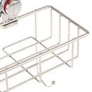 Non Rust Stainless Steel Bath Shower Suction Basket Caddy Bathroom Storage Tidy