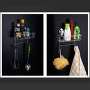 Non Rust Stainless Steel Bath Shower Suction Basket Caddy Bathroom Storage Tidy