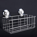Non Rust Stainless Steel Bath Shower Suction Basket Caddy Bathroom Storage Tidy