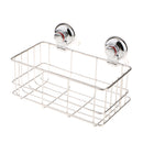 Non Rust Stainless Steel Bath Shower Suction Basket Caddy Bathroom Storage Tidy