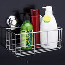 Non Rust Stainless Steel Bath Shower Suction Basket Caddy Bathroom Storage Tidy